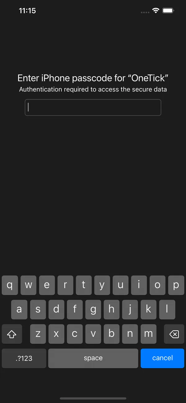 Passcode prompt protecting a private list